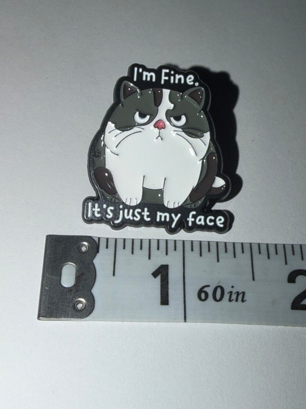 I’m Fine. It’s just My Face. Cat Pin Brooch